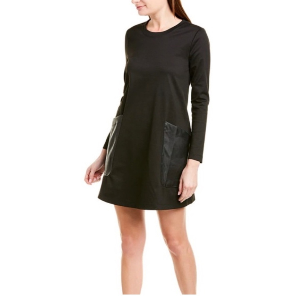 BCBGMAXAZRIA Black Pocket Shift Dress